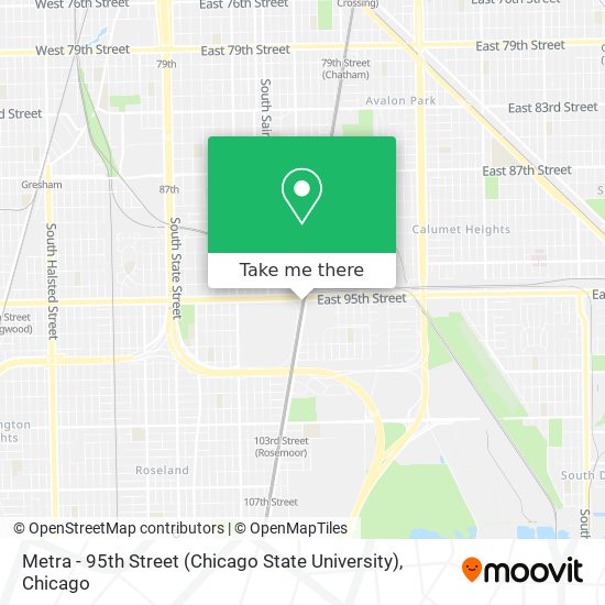 Mapa de Metra - 95th Street (Chicago State University)