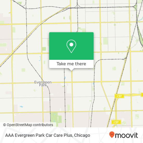 Mapa de AAA Evergreen Park Car Care Plus