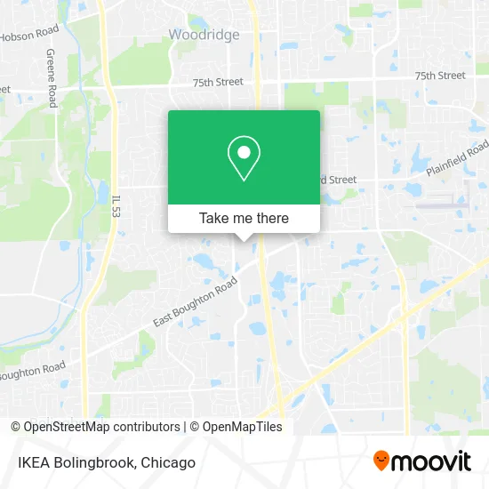 IKEA Bolingbrook map