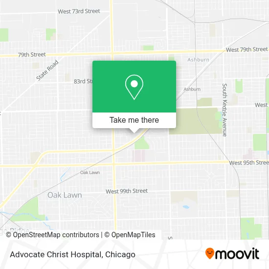 Advocate Christ Hospital map