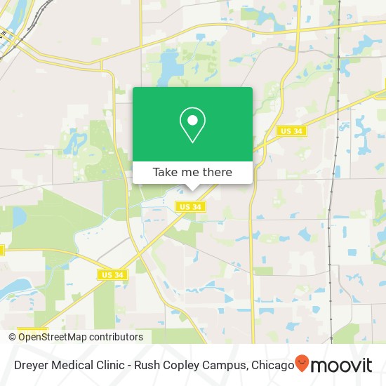 Mapa de Dreyer Medical Clinic - Rush Copley Campus