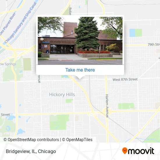 Bridgeview, IL map