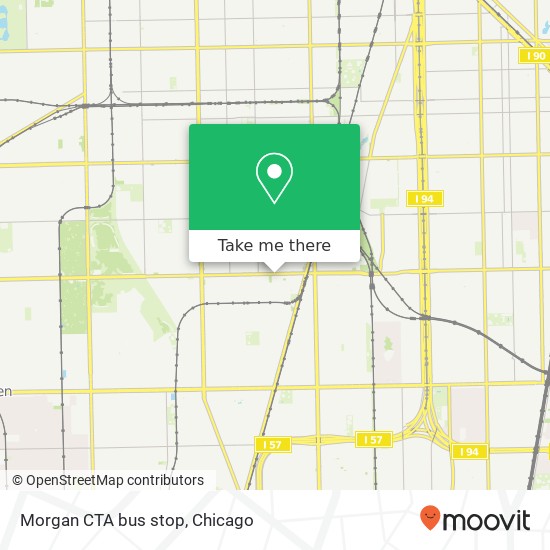 Morgan CTA bus stop map