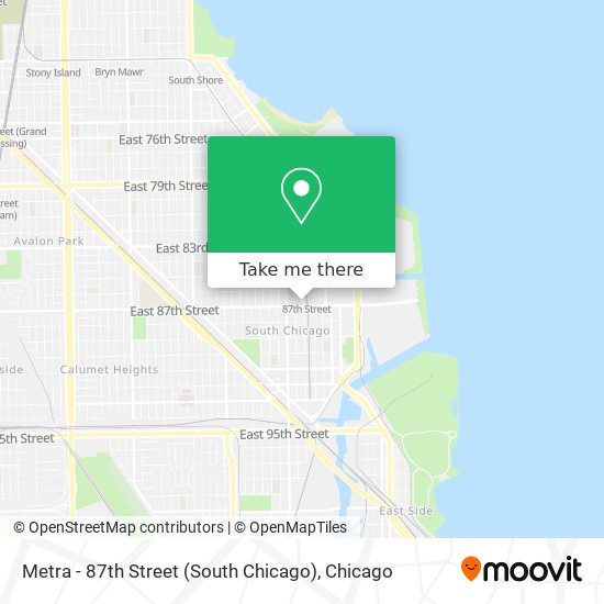 Mapa de Metra - 87th Street (South Chicago)