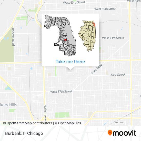 Burbank, Il map