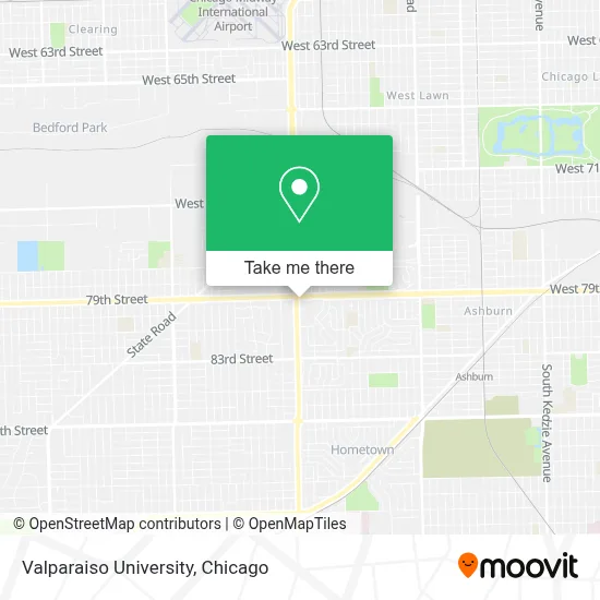 Valparaiso University map