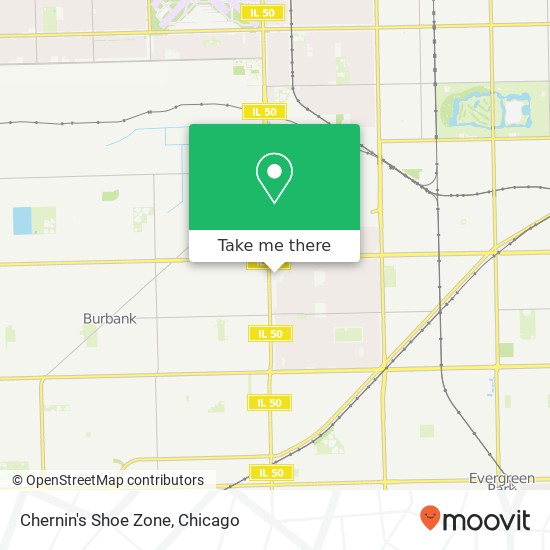 Chernin's Shoe Zone map