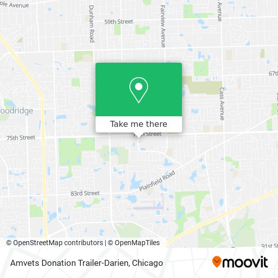 Amvets Donation Trailer-Darien map