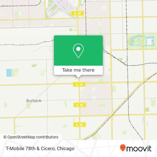 T-Mobile 78th & Cicero map