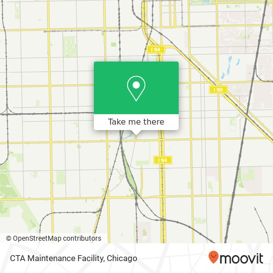 CTA Maintenance Facility map