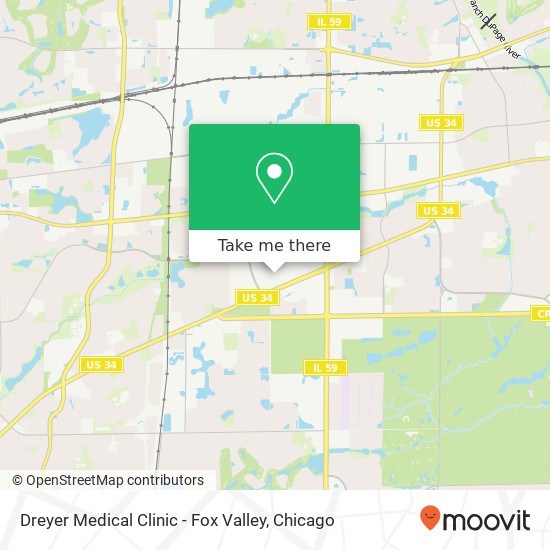 Mapa de Dreyer Medical Clinic - Fox Valley