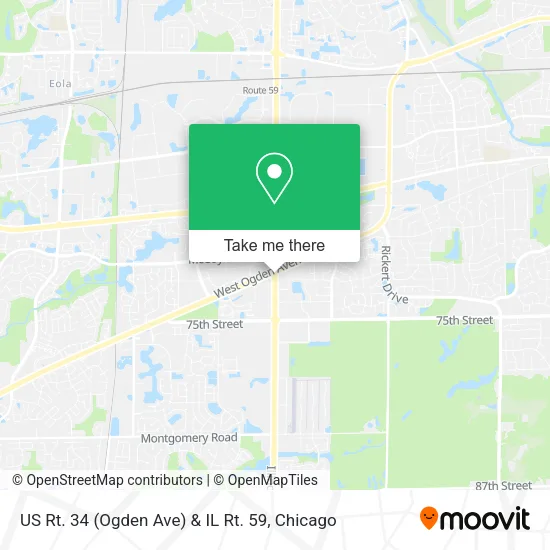 Mapa de US Rt. 34 (Ogden Ave) & IL Rt. 59