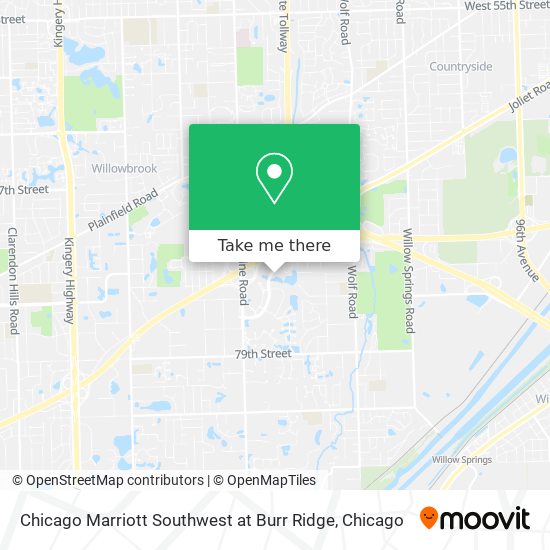 Mapa de Chicago Marriott Southwest at Burr Ridge