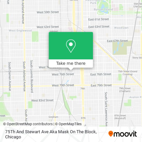75Th And Stewart Ave Aka Mask On The Block map