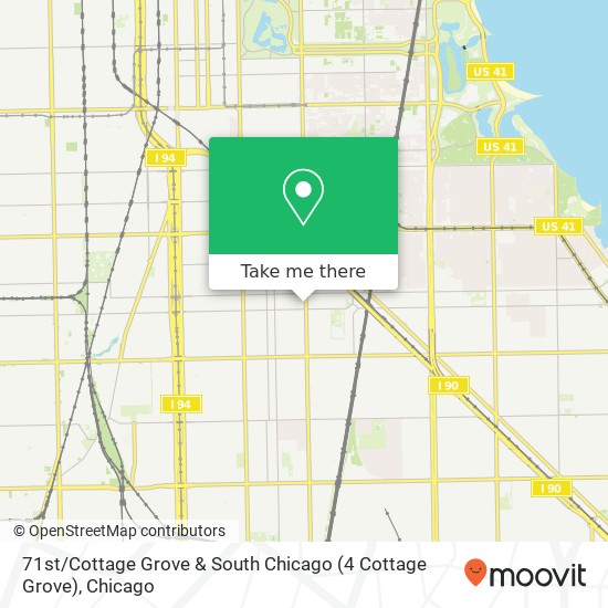 Mapa de 71st / Cottage Grove & South Chicago (4 Cottage Grove)