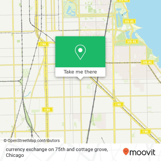 currency exchange on 75th and cottage grove map