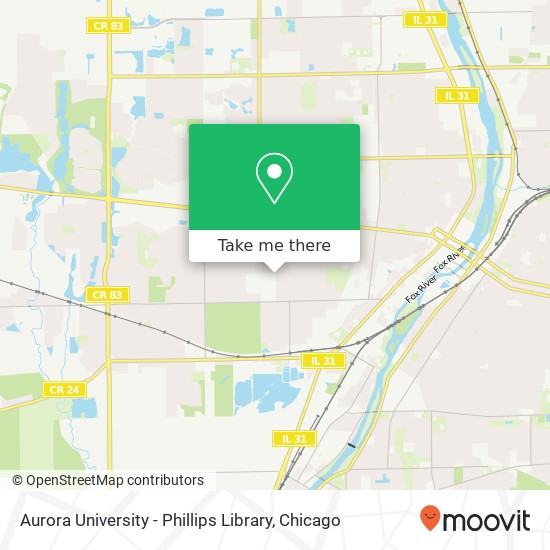 Mapa de Aurora University - Phillips Library