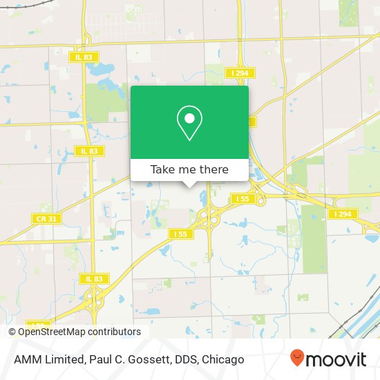 Mapa de AMM Limited, Paul C. Gossett, DDS