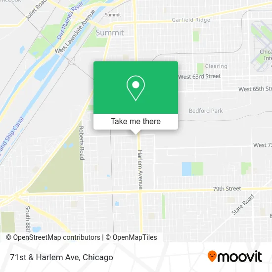 71st & Harlem Ave map