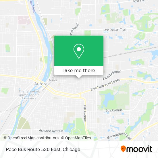 Pace Bus Route 530 East map