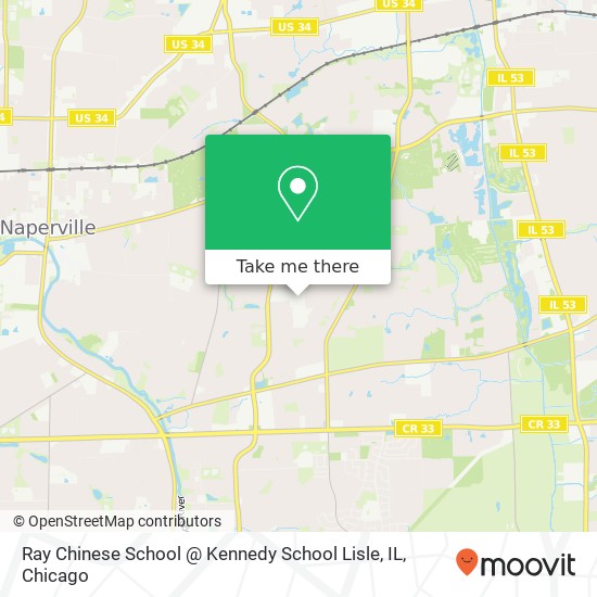 Mapa de Ray Chinese School @ Kennedy School Lisle, IL