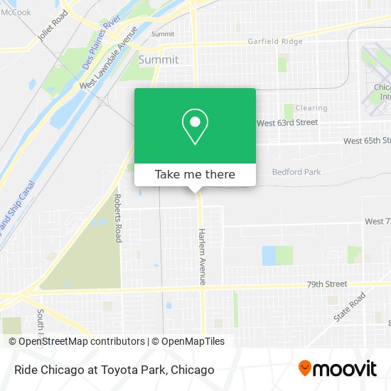 Mapa de Ride Chicago  at Toyota Park