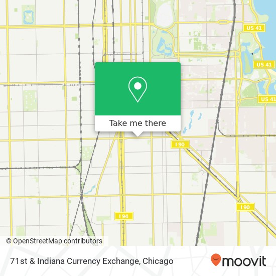 71st & Indiana Currency Exchange map