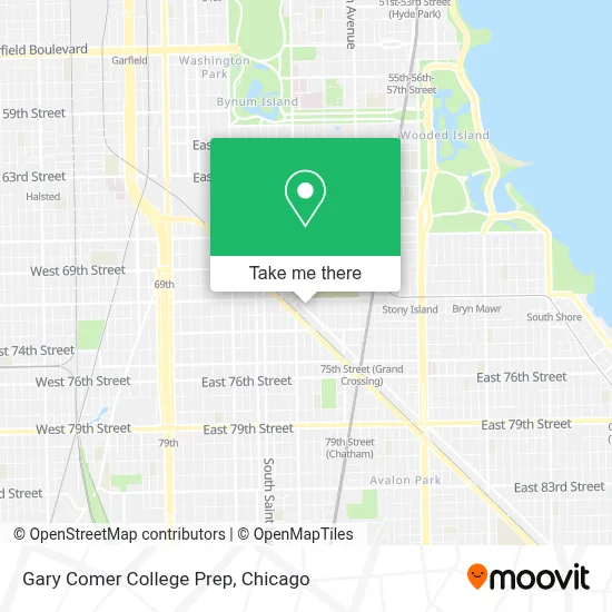 Gary Comer College Prep map