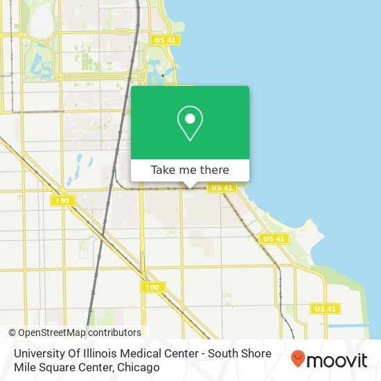 Mapa de University Of Illinois Medical Center - South Shore Mile Square Center