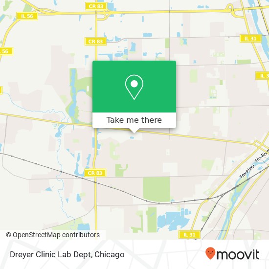 Dreyer Clinic Lab Dept map