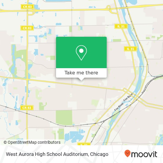 West Aurora High School Auditorium map