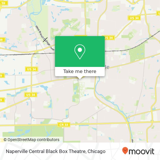 Naperville Central Black Box Theatre map