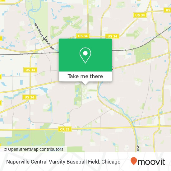 Naperville Central Varsity Baseball Field map