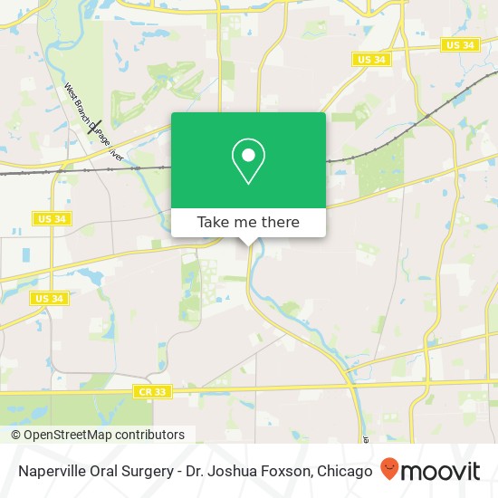 Naperville Oral Surgery - Dr. Joshua Foxson map