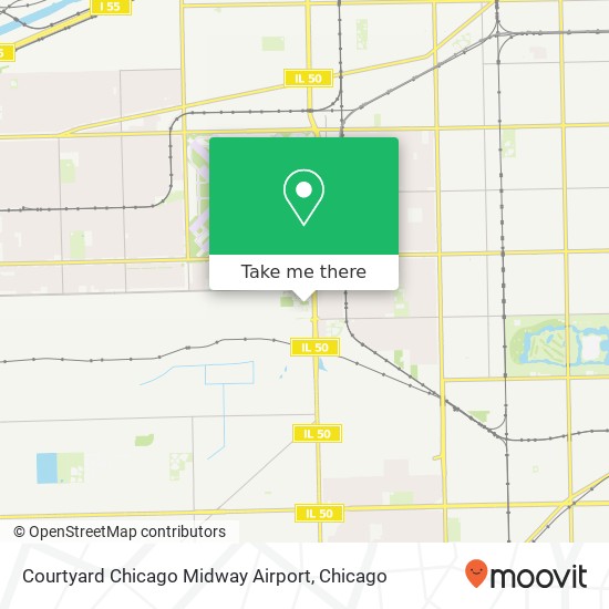 Mapa de Courtyard Chicago Midway Airport