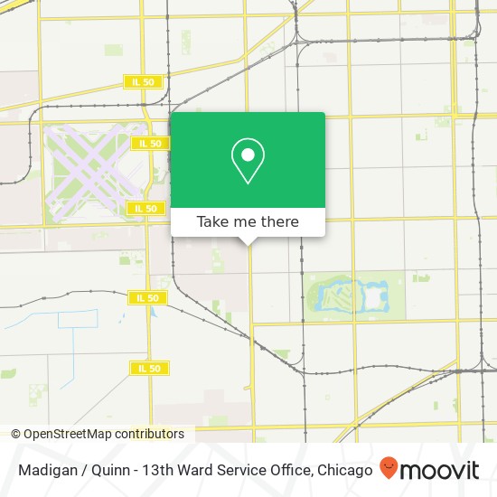 Mapa de Madigan / Quinn - 13th Ward Service Office