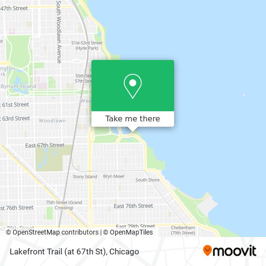 Mapa de Lakefront Trail (at 67th St)