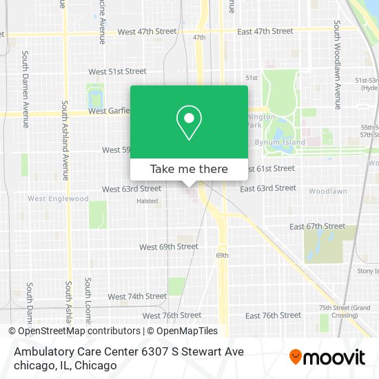 Ambulatory Care Center 6307 S Stewart Ave chicago, IL map