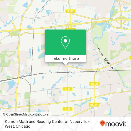 Kumon Math and Reading Center of Naperville - West map