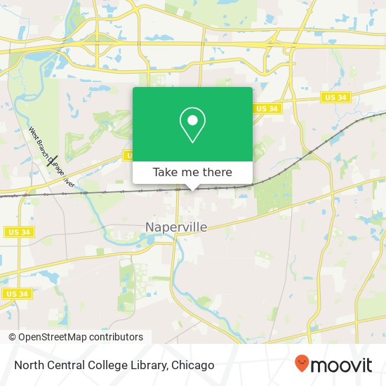 North Central College Library map