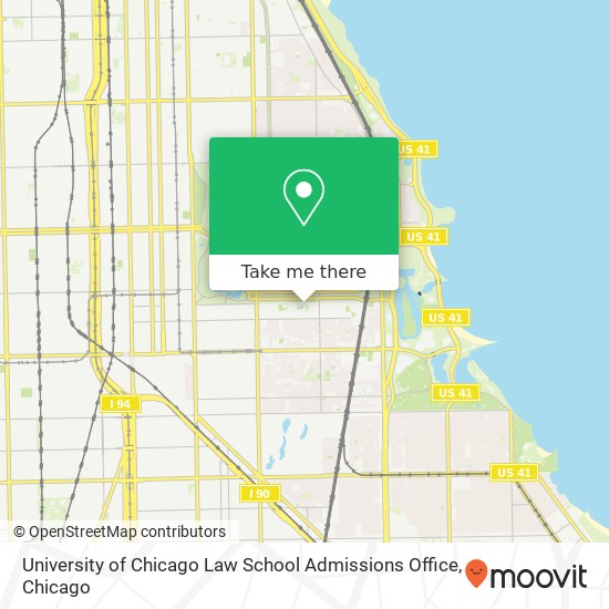 Mapa de University of Chicago Law School Admissions Office