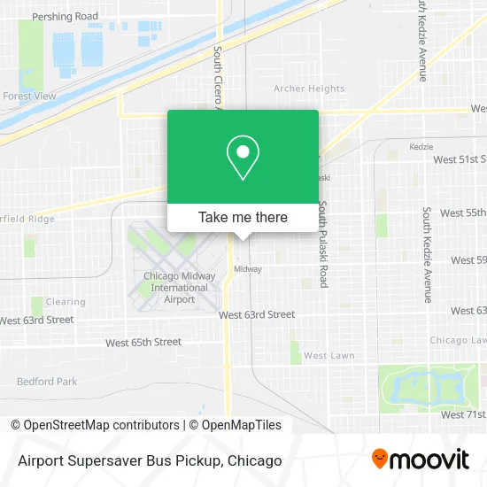 Airport Supersaver Bus Pickup map