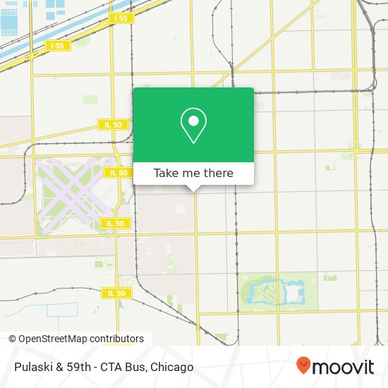 Pulaski & 59th - CTA Bus map