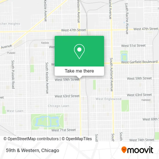 59th & Western map
