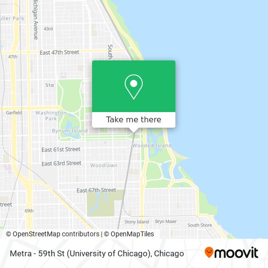 Mapa de Metra - 59th St (University of Chicago)