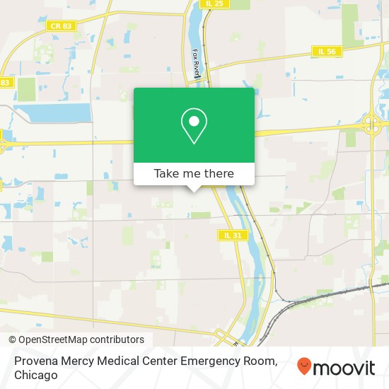Provena Mercy Medical Center Emergency Room map