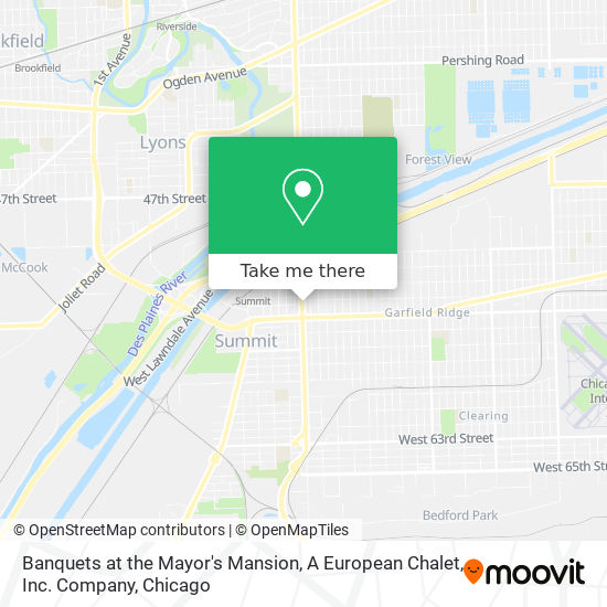 Banquets at the Mayor's Mansion, A European Chalet, Inc. Company map
