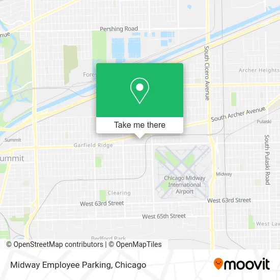Midway Employee Parking map