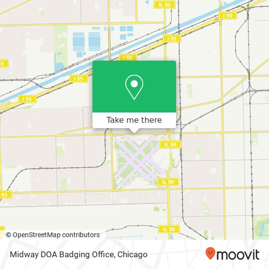 Midway DOA Badging Office map