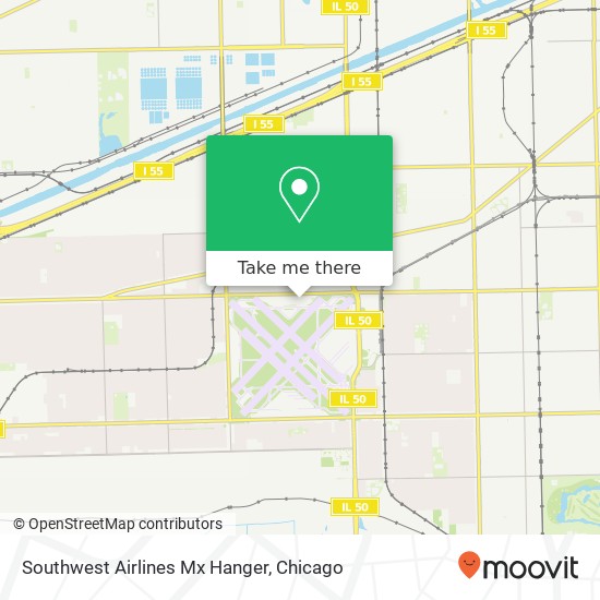 Southwest Airlines Mx Hanger map